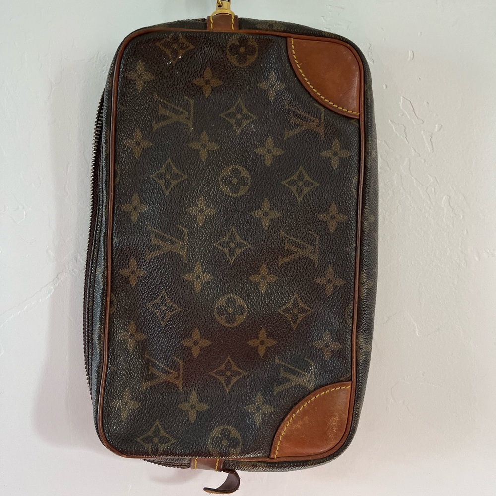 Auth Vintage Louis Vuitton Monogram Marly Dragonne GM all zippers need replaced - Picture 3 of 15